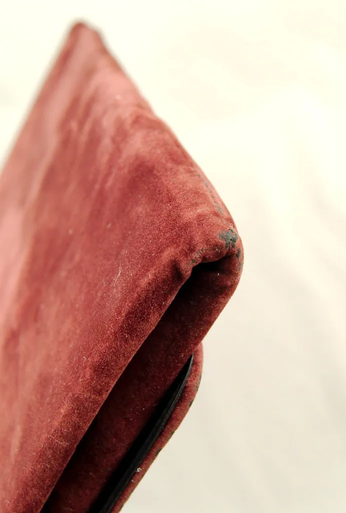 80s does 1940s Plum Clutch Bag