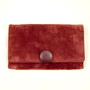80s does 1940s Plum Clutch Bag