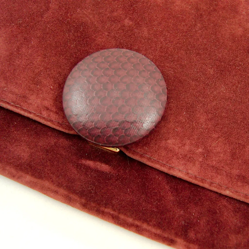 80s does 1940s Plum Clutch Bag