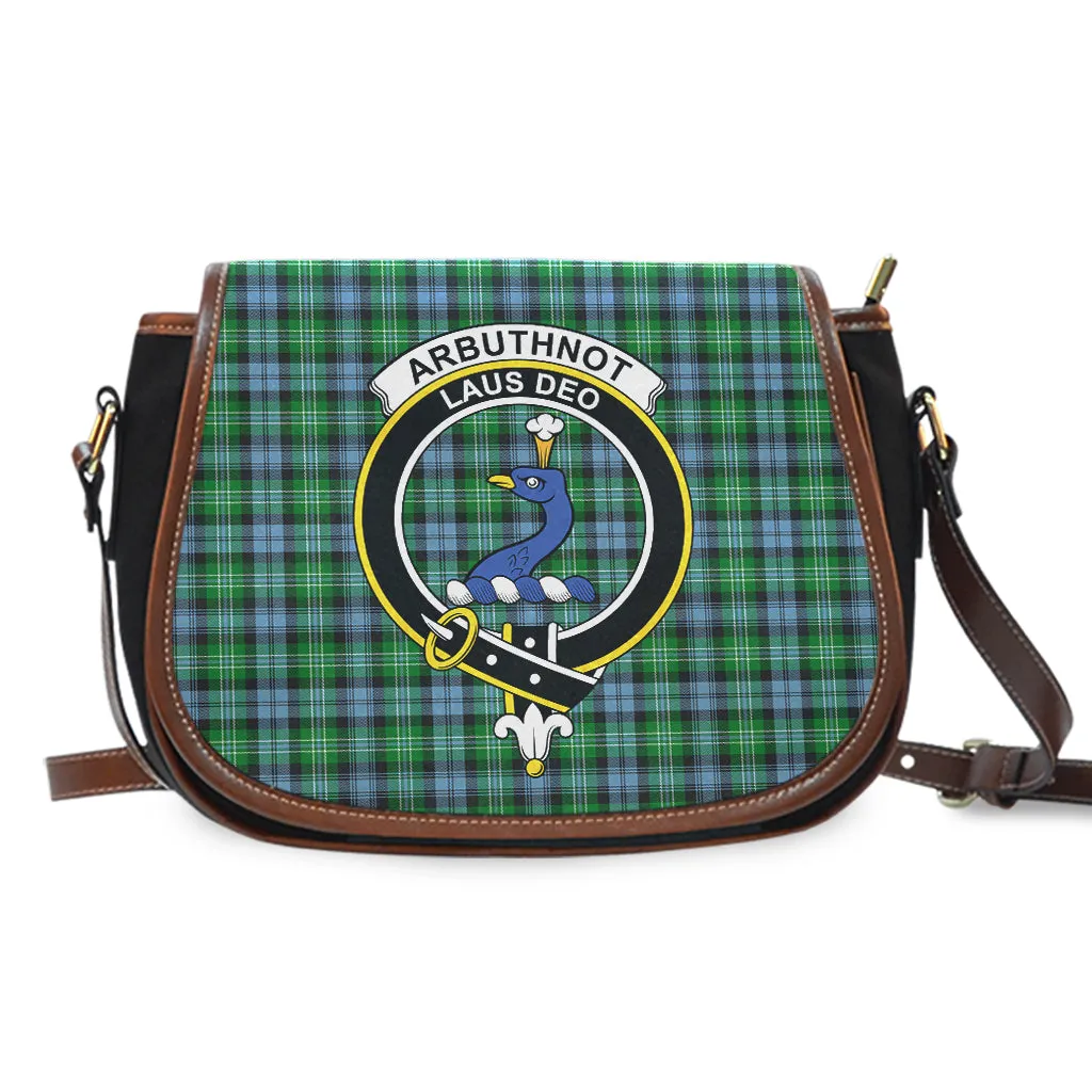 Arbuthnot Ancient Tartan Saddle Bag with Family Crest