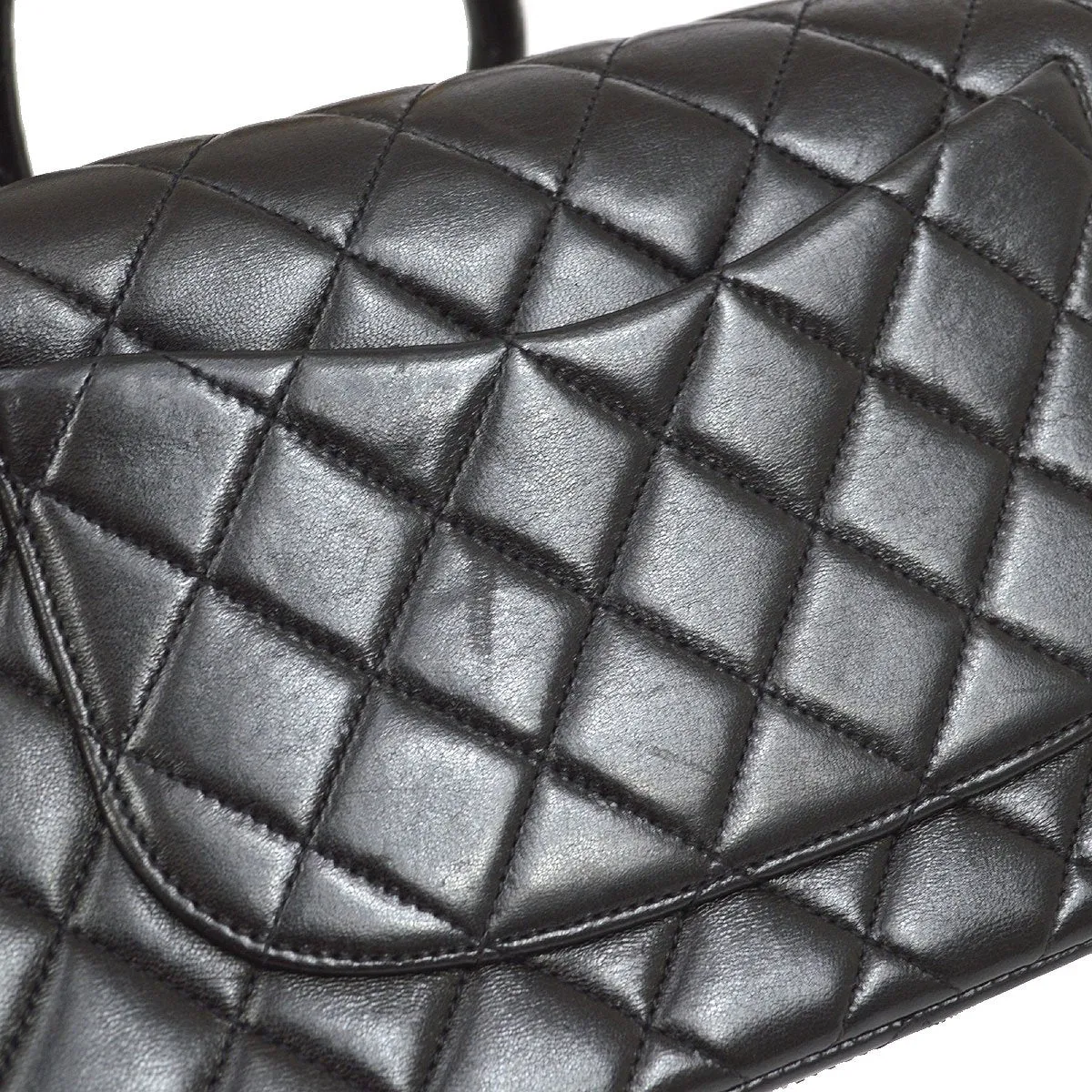 CHANEL 1994-1996 Classic Single Flap Handbags Set Black Lambskin 12123