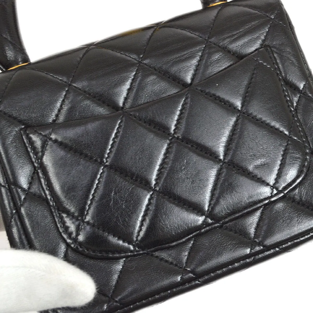 CHANEL 1994-1996 Classic Single Flap Handbags Set Black Lambskin 41841