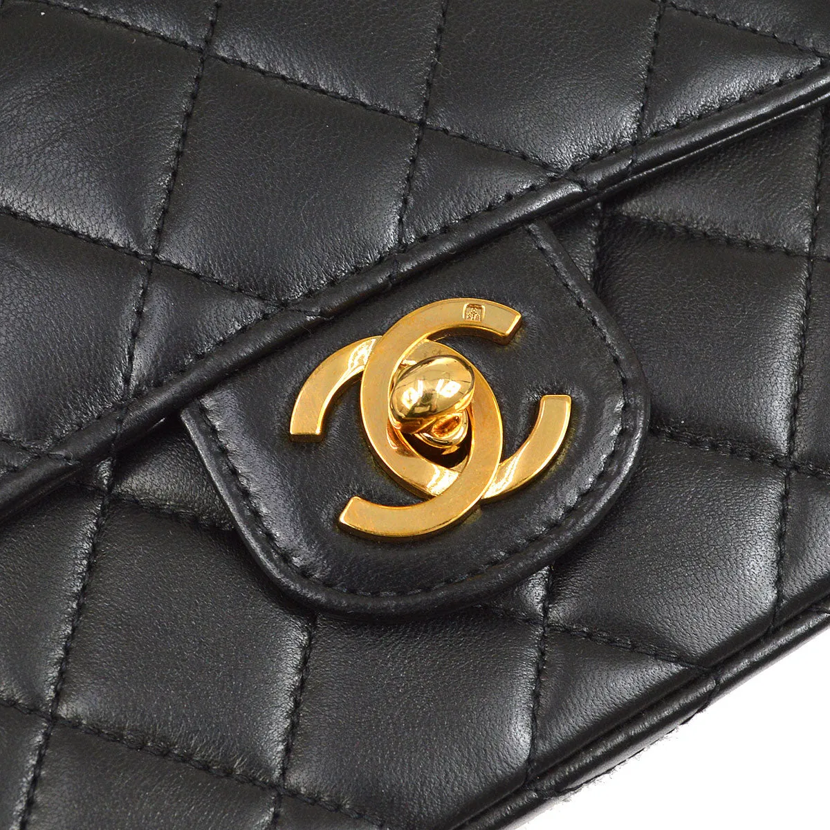 CHANEL 1994 Classic Flap Handbags Set Black Lambskin 52051