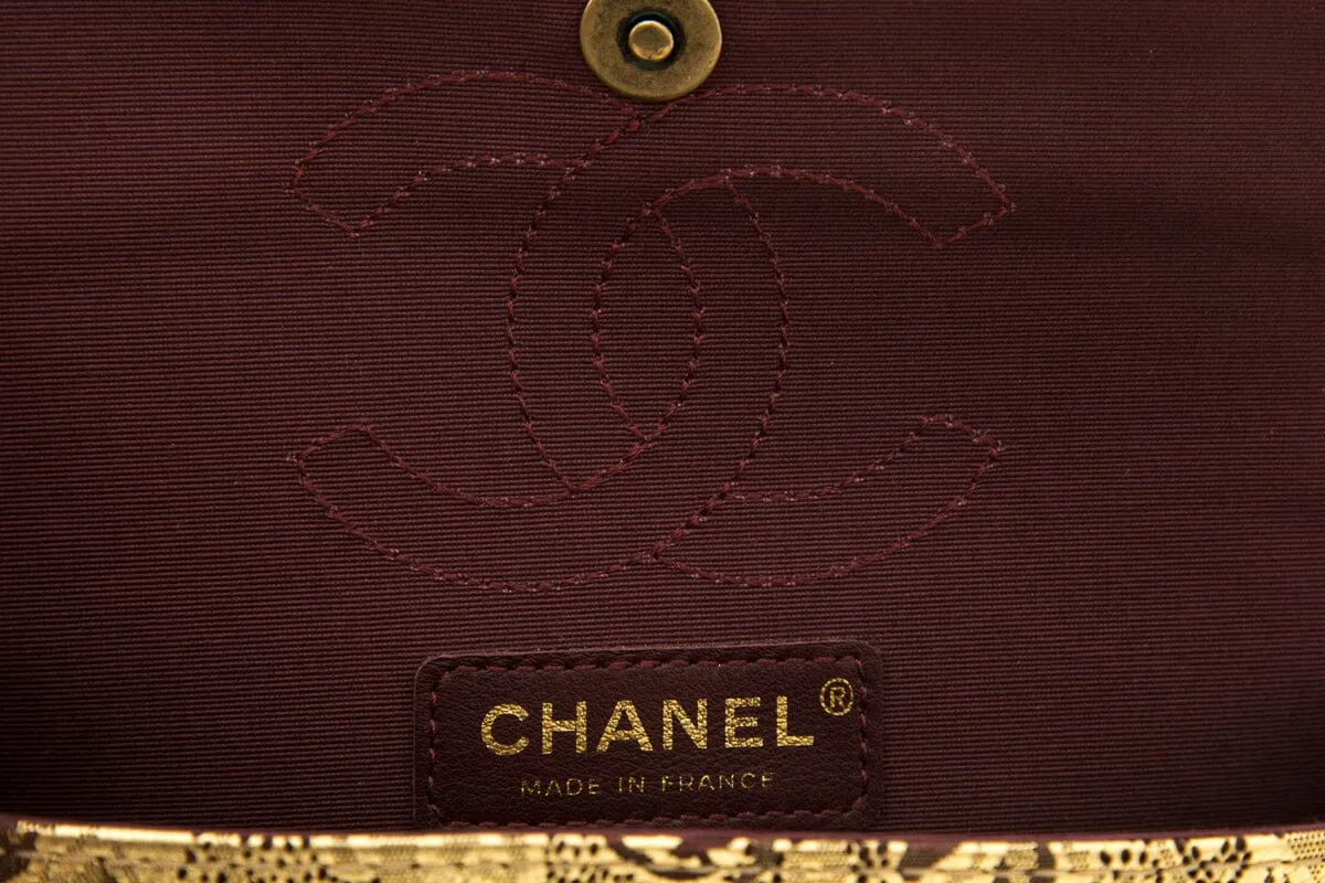 Chanel Black and Gold  Paris - Moscou Limited Edition Runway Double Flap 2.55