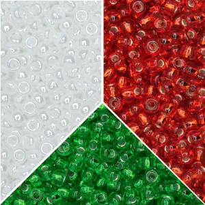 Exclusive Beadaholique Designer Palette, Miyuki Seed Bead Mix, Round 11/0, Christmas (25.5 Grams)