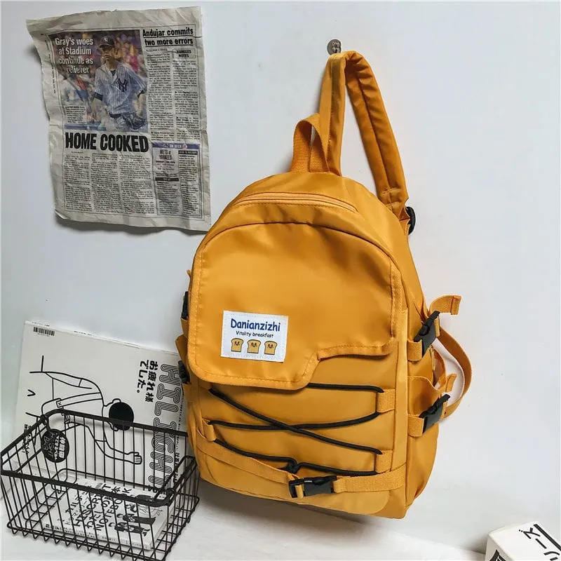 Harajuku Hip-hop Solid Color Backpack