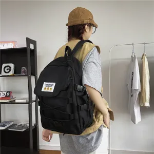 Harajuku Hip-hop Solid Color Backpack