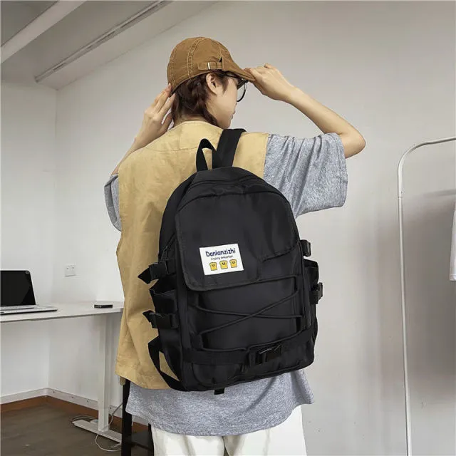 Harajuku Hip-hop Solid Color Backpack