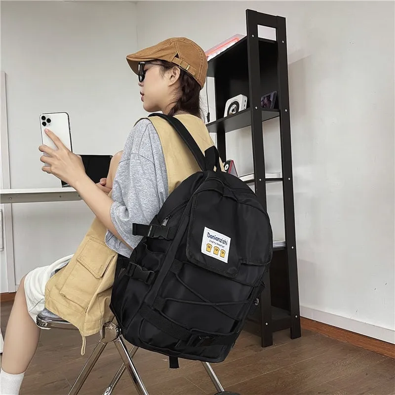 Harajuku Hip-hop Solid Color Backpack