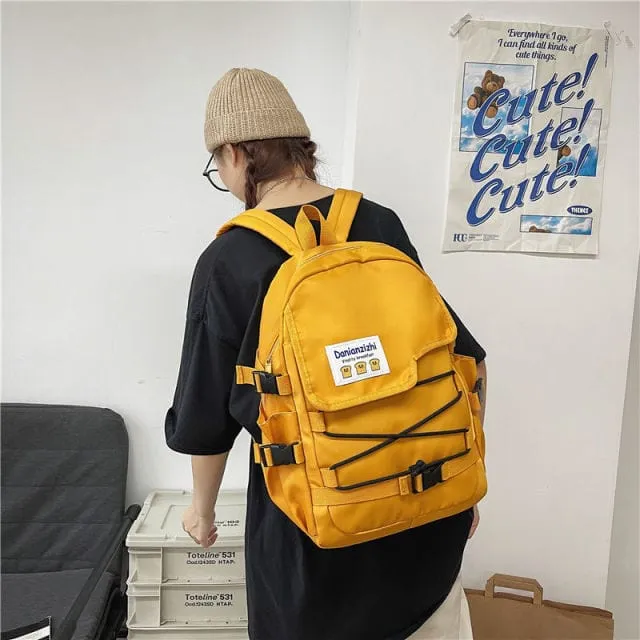 Harajuku Hip-hop Solid Color Backpack