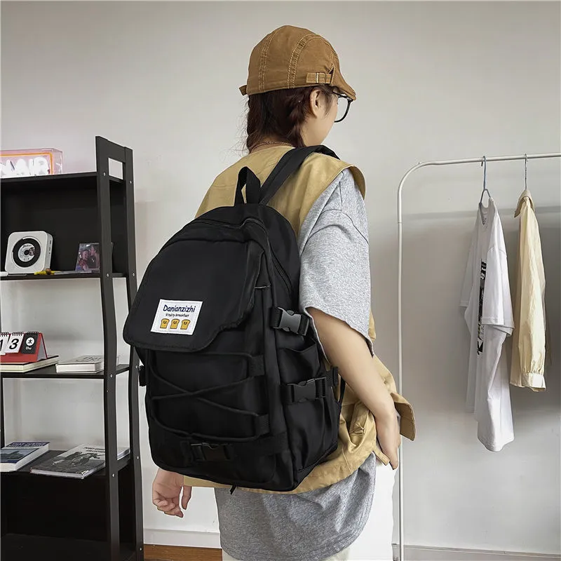 Harajuku Hip-hop Solid Color Backpack
