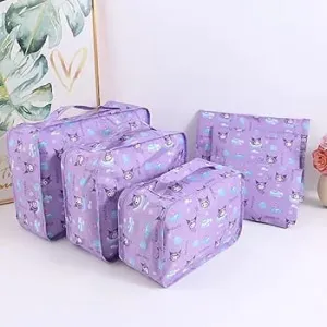Sanrio Travel Pouch, Hangyodon, 6-piece Set, Travel Set, Upgraded Version! Travel Storage Pouch, Travel Arrangement Case, Packing Organizer, Clothes Storage Bag, Travel, Convenient, Storage      S5049713