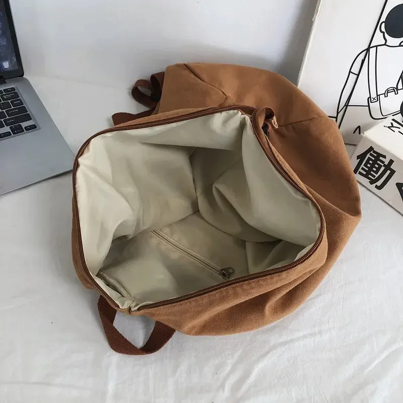 UAKISS  - Women Grunge All Match Backpacks Korean Solid Trendy High-capacity Rucksacks Students Streetwear Casual Schoolbags Y2k Aesthetic